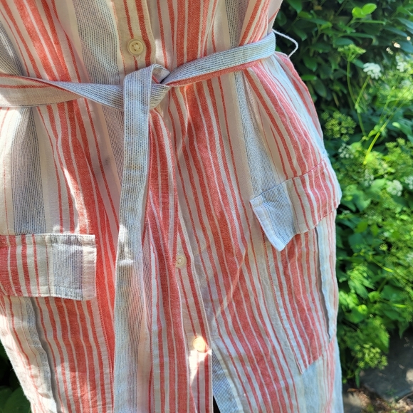 Gap Striped Button-Up Midi Sleeveless Tank Dress Size XS - Picture 5 of 10